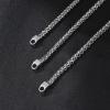 TRUMIUM Silver Plated Link Chain Bracelets for Men Women 5mm Franco Square Box Link Chain Men’s Bracelet Length 7-9inches(5mm Silver)