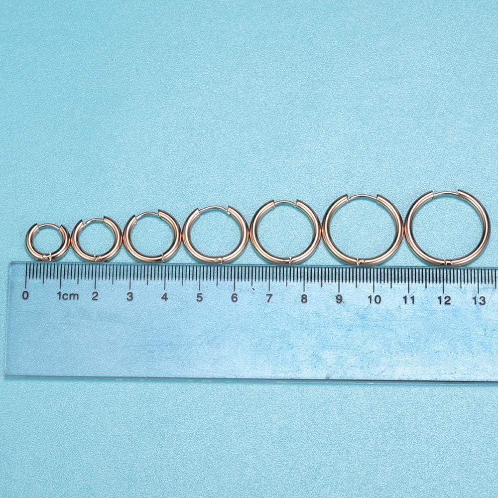 image34 Pairs Surgical Steel Earrings for Men Gold Small Cartilage Hoop Earrings for Women Hypoallergenic Piercing Huggie Earrings Sets 820MM