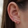 3-4 Pairs Surgical Steel Earrings for Men Gold Small Cartilage Hoop Earrings for Women Hypoallergenic Piercing Huggie Earrings Sets 8-20MM