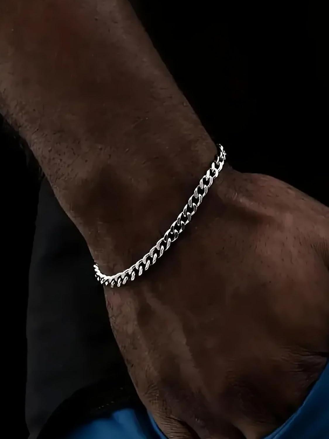 imageChainsHouse Cuban Link Bracelet for Men Stainless Steel Mens Bracelet 3MM6MM9MM12MM Width Cuban Chain Wrist Bracelets 63quot83quot Length Send Gift BoxB6MMStainless