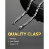 ChainsHouse Cuban Link Bracelet for Men, Stainless Steel Mens Bracelet 3MM/6MM/9MM/12MM Width Cuban Chain Wrist Bracelets, 6.3″-8.3″ Length, Send Gift Box(A-3MM-Stainless)