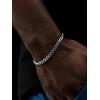 ChainsHouse Cuban Link Bracelet for Men, Stainless Steel Mens Bracelet 3MM/6MM/9MM/12MM Width Cuban Chain Wrist Bracelets, 6.3″-8.3″ Length, Send Gift Box(B-6MM-Stainless)