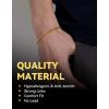 ChainsHouse Cuban Link Bracelet for Men, Stainless Steel Mens Bracelet 3MM/6MM/9MM/12MM Width Cuban Chain Wrist Bracelets, 6.3″-8.3″ Length, Send Gift Box(A-3MM-Gold)
