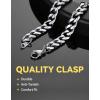 ChainsHouse Cuban Link Bracelet for Men, Stainless Steel Mens Bracelet 3MM/6MM/9MM/12MM Width Cuban Chain Wrist Bracelets, 6.3″-8.3″ Length, Send Gift Box(C-9MM-Stainless)