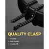 ChainsHouse Cuban Link Bracelet for Men, Stainless Steel Mens Bracelet 3MM/6MM/9MM/12MM Width Cuban Chain Wrist Bracelets, 6.3″-8.3″ Length, Send Gift Box(B-6MM-Black)