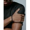 ChainsHouse Cuban Link Bracelet for Men, Stainless Steel Mens Bracelet 3MM/6MM/9MM/12MM Width Cuban Chain Wrist Bracelets, 6.3″-8.3″ Length, Send Gift Box(C-9MM-Black)