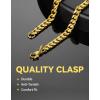 ChainsHouse Cuban Link Bracelet for Men, Stainless Steel Mens Bracelet 3MM/6MM/9MM/12MM Width Cuban Chain Wrist Bracelets, 6.3″-8.3″ Length, Send Gift Box(B-6MM-Gold)