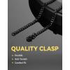 ChainsHouse Cuban Link Bracelet for Men, Stainless Steel Mens Bracelet 3MM/6MM/9MM/12MM Width Cuban Chain Wrist Bracelets, 6.3″-8.3″ Length, Send Gift Box(A-3MM-Black)
