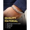 ChainsHouse Cuban Link Bracelet for Men, Stainless Steel Mens Bracelet 3MM/6MM/9MM/12MM Width Cuban Chain Wrist Bracelets, 6.3″-8.3″ Length, Send Gift Box(D-12MM-Stainless)