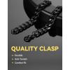 ChainsHouse Cuban Link Bracelet for Men, Stainless Steel Mens Bracelet 3MM/6MM/9MM/12MM Width Cuban Chain Wrist Bracelets, 6.3″-8.3″ Length, Send Gift Box(C-9MM-Black)