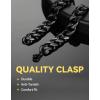 ChainsHouse Cuban Link Bracelet for Men, Stainless Steel Mens Bracelet 3MM/6MM/9MM/12MM Width Cuban Chain Wrist Bracelets, 6.3″-8.3″ Length, Send Gift Box(D-12MM-Black)