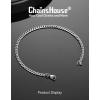 ChainsHouse Cuban Link Bracelet for Men, Stainless Steel Mens Bracelet 3MM/6MM/9MM/12MM Width Cuban Chain Wrist Bracelets, 6.3″-8.3″ Length, Send Gift Box(A-3MM-Stainless)