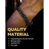 ChainsHouse Cuban Link Bracelet for Men, Stainless Steel Mens Bracelet 3MM/6MM/9MM/12MM Width Cuban Chain Wrist Bracelets, 6.3″-8.3″ Length, Send Gift Box(D-12MM-Black)