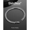 ChainsHouse Cuban Link Bracelet for Men, Stainless Steel Mens Bracelet 3MM/6MM/9MM/12MM Width Cuban Chain Wrist Bracelets, 6.3″-8.3″ Length, Send Gift Box(B-6MM-Stainless)