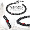 ChainsHouse Stainless Steel Curb Cuban Links Chain Anklets with Birthstone Jan – Dec 12 Months, Black/18K Gold Plated Stainless Steel Chain Anklets,22cm-27cm Adjustable, with Gift Box