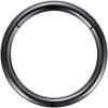 ORANGELOVE Hypoallergenic Nose Rings 20G 18G 16G 14G 12G 10G 8G 316l Surgical Steel Septum Jewelry Hinged Segment Ring Body Piercing Nose Hoop Lip Rings Nose Helix Cartilage Rook Earrings(Black)