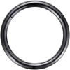 ORANGELOVE Hypoallergenic Nose Rings 20G 18G 16G 14G 12G 10G 8G 316l Surgical Steel Septum Jewelry Hinged Segment Ring Body Piercing Nose Hoop Lip Rings Nose Helix Cartilage Rook Earrings(Black)
