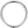 ORANGELOVE Hypoallergenic Nose Rings 20G 18G 16G 14G 12G 10G 8G 316l Surgical Steel Septum Jewelry Hinged Segment Ring Body Piercing Nose Hoop Lip Rings Nose Helix Cartilage Rook Earrings(Silver)