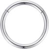 ORANGELOVE Hypoallergenic Nose Rings 20G 18G 16G 14G 12G 10G 8G 316l Surgical Steel Septum Jewelry Hinged Segment Ring Body Piercing Nose Hoop Lip Rings Nose Helix Cartilage Rook Earrings(Silver)