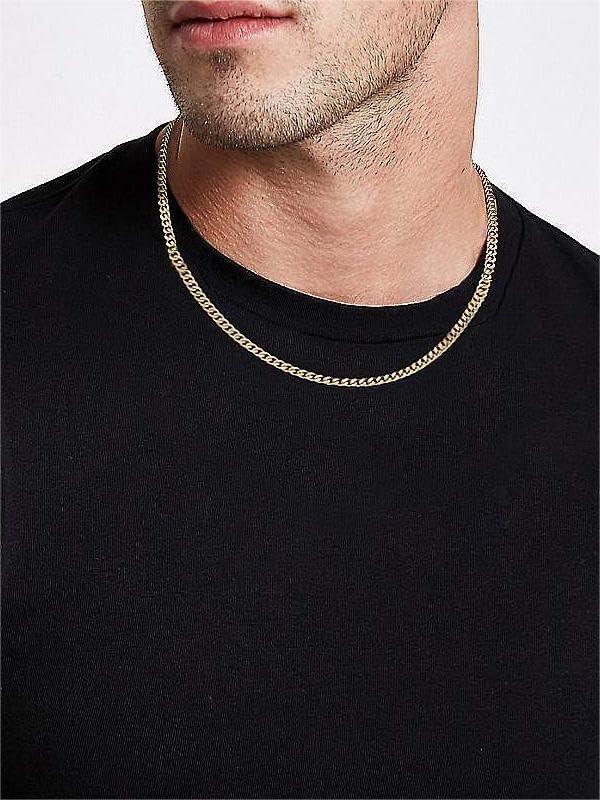 imageChainsHouse Cuban Link Chain Necklace Men Women 3mm4mm5mm8mm9mm12mm15mm Width Stainless Steel18K Gold Plated FigaroBoxCurb Neck Link Chains 1418202224262830 Length with Gift BoxI Cuban5mmgold