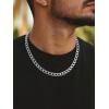 ChainsHouse Cuban Link Chain Necklace Men Women, 3mm/4mm/5mm/8mm/9mm/12mm/15mm Width, Stainless Steel/18K Gold Plated Figaro/Box/Curb Neck Link Chains, 14″/18″/20″/22″/24″/26″/28″/30″ Length, with Gift Box(B: Cuban-9mm-steel)