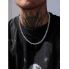 ChainsHouse Cuban Link Chain Necklace Men Women, 3mm/4mm/5mm/8mm/9mm/12mm/15mm Width, Stainless Steel/18K Gold Plated Figaro/Box/Curb Neck Link Chains, 14″/18″/20″/22″/24″/26″/28″/30″ Length, with Gift Box(A: Cuban-5mm-steel)