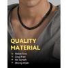ChainsHouse Cuban Link Chain Necklace Men Women, 3mm/4mm/5mm/8mm/9mm/12mm/15mm Width, Stainless Steel/18K Gold Plated Figaro/Box/Curb Neck Link Chains, 14″/18″/20″/22″/24″/26″/28″/30″ Length, with Gift Box(F: Cuban-9mm-black)