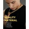 ChainsHouse Cuban Link Chain Necklace Men Women, 3mm/4mm/5mm/8mm/9mm/12mm/15mm Width, Stainless Steel/18K Gold Plated Figaro/Box/Curb Neck Link Chains, 14″/18″/20″/22″/24″/26″/28″/30″ Length, with Gift Box(K: Cuban-12mm-gold)