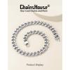 ChainsHouse Cuban Link Chain for Women Chunky Gold Necklace Stainless Steel/Gold Plated Choker Necklaces for Women, 12/16/20 mm Width Thick Chain Choker Punk Hip-Hop Jewelry,18-20″(D: 12mm-Steel)