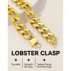 ChainsHouse Cuban Link Chain for Women Chunky Gold Necklace Stainless Steel/Gold Plated Choker Necklaces for Women, 12/16/20 mm Width Thick Chain Choker Punk Hip-Hop Jewelry,18-20″(C: 20mm-Gold)