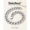 ChainsHouse Cuban Link Chain for Women Chunky Gold Necklace Stainless Steel/Gold Plated Choker Necklaces for Women, 12/16/20 mm Width Thick Chain Choker Punk Hip-Hop Jewelry,18-20″(F: 20mm-Steel)