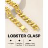ChainsHouse Cuban Link Chain for Women Chunky Gold Necklace Stainless Steel/Gold Plated Choker Necklaces for Women, 12/16/20 mm Width Thick Chain Choker Punk Hip-Hop Jewelry,18-20″(B: 16mm-Gold)
