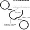 ORANGELOVE 20G 18G 16G Clear CZ Nose Ring Hoop 316L Surgical Steel Seamless Silver Septum Ring Clicker Jewelry Cartilage Earring Ear Piercing Hoop Earrings for Women Men Helix Rook Lobe Conch Tragus Daith Lip Hinged Piercing Jewelry with Cubic Zirconia(1pc/Clear CZ 16G 10mm Black)