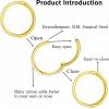 ORANGELOVE 20G 18G 16G Clear CZ Nose Ring Hoop 316L Surgical Steel Seamless Silver Septum Ring Clicker Jewelry Cartilage Earring Ear Piercing Hoop Earrings for Women Men Helix Rook Lobe Conch Tragus Daith Lip Hinged Piercing Jewelry with Cubic Zirconia(1pc/Clear CZ 18G 8mm Gold)