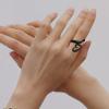 ChainsHouse Men Women Stainless Steel/18K Gold Plated/Black Snake Ring, Retro Punk Gothic Jewelry Antique Octopus Serpent Reptile Rings (with Gift Box)(05-Octopus-3 Whiskers-Black)
