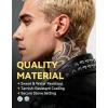 ChainsHouse Men’s Punk Chain Earrings with Red/Black Cubic Zirconia Studs, Stainless Steel Hypoallergenic Drop Earrings for Men, Hip Hop Street Style Jewelry(b. Black CZ-Steel Fang Stud)