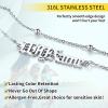 ChainsHouse Double Layer Anklet Bracelet for Women,Adjustable Chain Anklets Stackable Dainty Anklets,Stainless Steel/Gold Plated/Black Ankle Jewelry Gifts(A-Silver-Bead Chain)