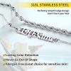 ChainsHouse Double Layer Anklet Bracelet for Women,Adjustable Chain Anklets Stackable Dainty Anklets,Stainless Steel/Gold Plated/Black Ankle Jewelry Gifts(A-Silver-Rope Chain)