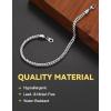 ChainsHouse 3MM Chain Link Bracelet Stainless Steel Flat Franco Curb Bracelet for Men, 8.3 inch