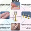 PunkTracker 13Pcs 20G/18G/16G Flat Back Earrings Stud 316L Surgical Stainless Steel Threadless Push in Nose Stud Tragus Helix Lip Medusa Piercing Jewelry(Gold  20G)