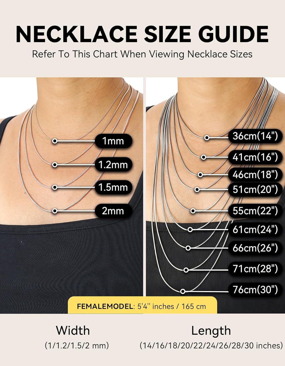 imageChainsHouse Snake Chain Necklace for Women 12mm 1430 Adjustable with 5cm Extender for Pendants Lockets Rose GoldStainless SteelBlack14K Gold Hypoallergenic Dainty Jewelry GiftK 15MMSilver