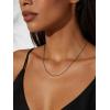 ChainsHouse Snake Chain Necklace for Women 1.2mm, 14-30″ Adjustable with 5cm Extender for Pendants Lockets, Rose Gold/Stainless Steel/Black/14K Gold Hypoallergenic Dainty Jewelry Gift(M: 1MM-Black)