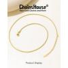 ChainsHouse Snake Chain Necklace for Women 1.2mm, 14-30″ Adjustable with 5cm Extender for Pendants Lockets, Rose Gold/Stainless Steel/Black/14K Gold Hypoallergenic Dainty Jewelry Gift(G: 1.5MM-Gold)