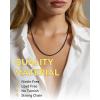 ChainsHouse Snake Chain Necklace for Women 1.2mm, 14-30″ Adjustable with 5cm Extender for Pendants Lockets, Rose Gold/Stainless Steel/Black/14K Gold Hypoallergenic Dainty Jewelry Gift(P: 2MM-Black)
