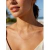 ChainsHouse Snake Chain Necklace for Women 1.2mm, 14-30″ Adjustable with 5cm Extender for Pendants Lockets, Rose Gold/Stainless Steel/Black/14K Gold Hypoallergenic Dainty Jewelry Gift(E: 1MM-Gold)