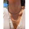 ChainsHouse Snake Chain Necklace for Women 1.2mm, 14-30″ Adjustable with 5cm Extender for Pendants Lockets, Rose Gold/Stainless Steel/Black/14K Gold Hypoallergenic Dainty Jewelry Gift(O: 1.5MM-Black)