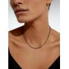 ChainsHouse Snake Chain Necklace for Women 1.2mm, 14-30″ Adjustable with 5cm Extender for Pendants Lockets, Rose Gold/Stainless Steel/Black/14K Gold Hypoallergenic Dainty Jewelry Gift(P: 2MM-Black)