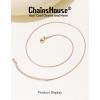 ChainsHouse Snake Chain Necklace for Women 1.2mm, 14-30″ Adjustable with 5cm Extender for Pendants Lockets, Rose Gold/Stainless Steel/Black/14K Gold Hypoallergenic Dainty Jewelry Gift(A: 1MM-Rose Gold)