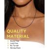 ChainsHouse Snake Chain Necklace for Women 1.2mm, 14-30″ Adjustable with 5cm Extender for Pendants Lockets, Rose Gold/Stainless Steel/Black/14K Gold Hypoallergenic Dainty Jewelry Gift(O: 1.5MM-Black)