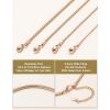 ChainsHouse Snake Chain Necklace for Women 1.2mm, 14-30″ Adjustable with 5cm Extender for Pendants Lockets, Rose Gold/Stainless Steel/Black/14K Gold Hypoallergenic Dainty Jewelry Gift(A: 1MM-Rose Gold)